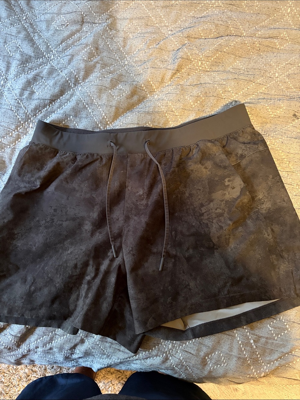 lululemon athletica Black Camo Athletic Drawstring Shorts